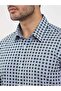 Men's Slim Fit Long Sleeve Green Shirt - 6