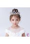 Butterfly Pearl Zircon Stone Girl's Princess Crown Gold- Tiara Birthday Party Crown Hair Band Buckle - 4