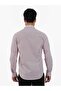 Men's Slim Fit Long Sleeve Claret Red Shirt - 5