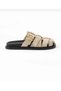 Melodi Shoes Lioara Women's Handmade Gold Buckle Suede Slippers - 4