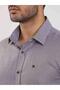Men's Slim Fit Long Sleeve Brown Checkered Shirt - 6