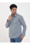 Men's Slim Fit Long Sleeve Green Shirt - 4