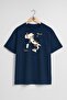 Oversize Italy Map and Tourist Attractions Unisex T-Shirt with Chest Design