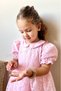 Pink Baby Collar Lace Patterned Short Sleeve Baby Girl & Girl Dress - Rose - 3