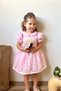Pink Baby Collar Lace Patterned Short Sleeve Baby Girl & Girl Dress - Rose - 2