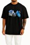 Oversize Hong Kong Architecture Building Chest Design Unisex T-Shirt