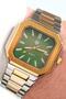 Kratos Silver Gold Green Steel Wrist Watch - 2