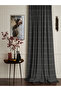 Lorenzo Linen Bearded Fon Curtain Anthracite Gray - 3