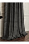 Lorenzo Linen Bearded Fon Curtain Anthracite Gray - 2