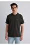 Seal Logo Embroidery Detailed Green T-Shirt Regular Fit / Regular Cut 0612736-71587 - 4