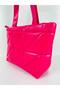 840-Pmb Medium Size Quilted Pattern Women's Strap Pink Zipper Tote Bag Shopping Bag - 2