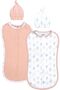 Swaddle Pods with Beanie Pack of 2 Swaddle Blankets