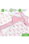 Organic Baby Gift Set of 7 Rompers, Swaddle, Bibs, Hat, Mitten Set – for 3-6 Months - 5