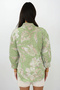 Women's Green Patterned Balloon Sleeve Hidden Placket Shirt Prmx14184 - 5