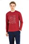 6030 Men's Long Sleeve Pajama Set-Burgundy