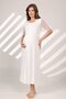 Women's Ecru Special Design Short Sleeve Lace 100% Cotton Summer Maternity Dressing Gown Nightgown Set - 6