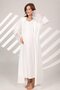 Women's Ecru Special Design Short Sleeve Lace 100% Cotton Summer Maternity Dressing Gown Nightgown Set