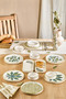 14 Piece Stackable Fall Spring Breakfast Set for 6 People - Luxury Breakfast Presentation Set Plate - 6