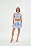 Ss6072 Elastic Waist Tied Mini Skirt