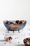 Acrylic Baroque Navy Blue Large Oval Fruit & Salad Bowl & Mixing Bowl / 3.3 Lt (NOT GLASS) - 2