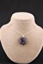 Certified Natural Stone Necklace - Amethyst Stone Silver Chain Included - 2