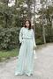 Women's Mint Long Sleeve, Shirt Collar, Elastic Waist, 4 Pockets, Elastic Ankles, Loose Overalls - 5
