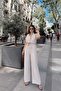Stone Short Sleeve, Linen/Airobin Fabric, Comfortable Cut, Pocket, Half Placket, Belt/Sash Jumpsuit - 6