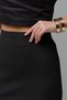 Women's Black Anthracite Slit Midi Skirt - 4
