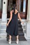 Women's Black Imported Muslin Fabric, Rope Strap, Asymmetric Cut, Sweatproof, Loose Jumpsuit - 6