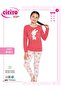 Girls' Cotton Elastane Fabric Pajama Set 9161