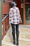 Fuchsia Plaid Print, Soft Texture, Relax Fit, Lumberjack Shirt - 5