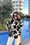 Women's Black Long Sleeve, Back Pleated, Loose Flowing, Viscose Shirt - 6
