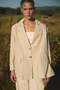 Visolin Striped Blazer - Natural - 3