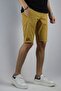 Men's Mustard Waist Latex Embroidery Detail Shorts & Bermuda - 4