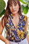 Women's Multicolor Patterned Classic Collar Long Sleeve Regular Cut Standard Length Shirt Blouse
