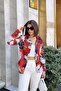 Red Classic Collar, Long Sleeve, Digital Printed Fabric, Regular Fit/Cut, Shirt - 4