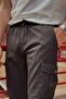 Black Men's Oversize Jogger Trousers with Elastic Waist and Legs and Cargo Pockets - 4