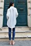 White Stone Detail Linen Classic Shirt - 3