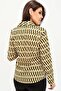 Women's Mustard Classic Collar, Graphic Pattern, Crepe Shirt, Long Sleeve, Solid Cut, Standard Size - 4