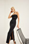 Strapless Long Dress with Slit - 6
