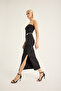 Strapless Long Dress with Slit - 4
