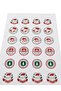 New Year's Themed Gift Package Label 4 cm Happy New Year Mixed Printed Label 24 Pieces - 2