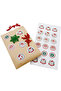 New Year's Themed Gift Package Label 4 cm Happy New Year Mixed Printed Label 24 Pieces