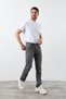 Men's Lycra Straight Fit Jean Trousers Gray Straight Leg - 2