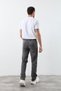 Men's Lycra Straight Fit Jean Trousers Gray Straight Leg - 5