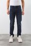 Men's Lycra Straight Fit Jean Trousers Blue - 6