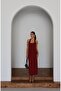 Halter Neck Sleeveless Lycra Long Dress