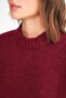 6925 Women's Wide Sleeve Soft Textured Knit Sweater Burgundy - 6