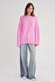 6925 Women's Wide Sleeve Soft Textured Knit Sweater Pink - 2