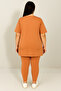 Women's Plus Size Short Sleeve Leggings Suit 8210-25 - 2